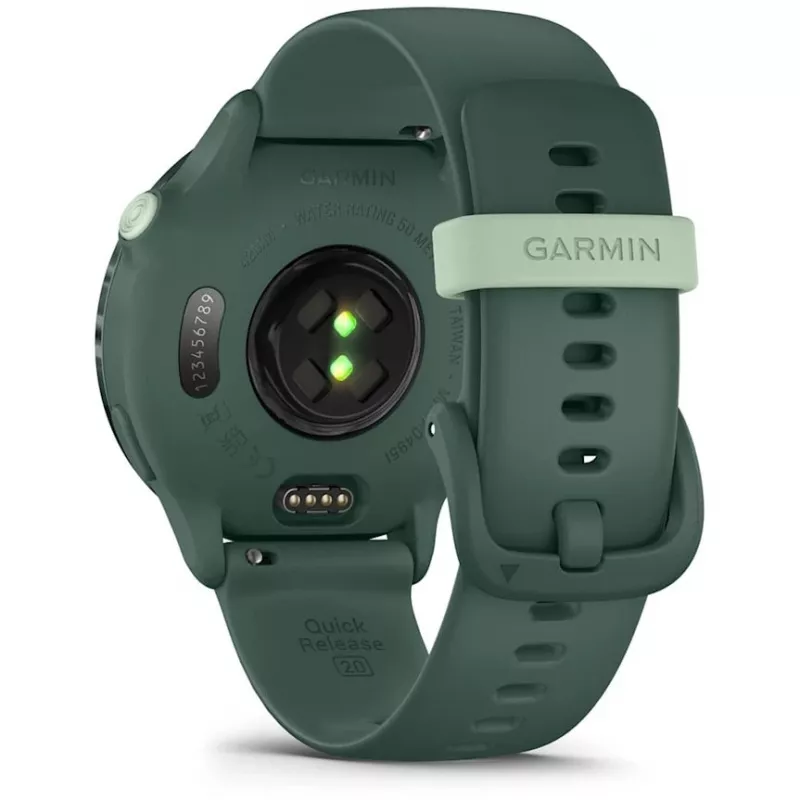 Smartwatch GARMIN vívoactive 6 – sport watch, 42 mm aluminium/polymer case, AMOLED 1.2 inch, GPS, 5 ATM, optical HR, SpO2, 8 GB, green