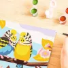 CreArt - Colourful budgerigars, Painting