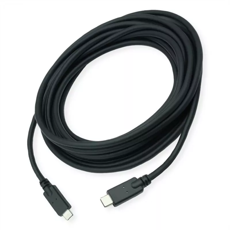 ROLINE USB 3.2 Gen 2 Compatible Cable C-C ST/ST 10Gbit/s Emark 85W black 7 - Cable - Digital/Data