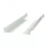 Mounting L‑rail bracket ALLNET adjustable length 502–849 mm light gray, pair