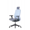 Up Up Athene ergonomic office chair Black, Grey + Blue fabric
