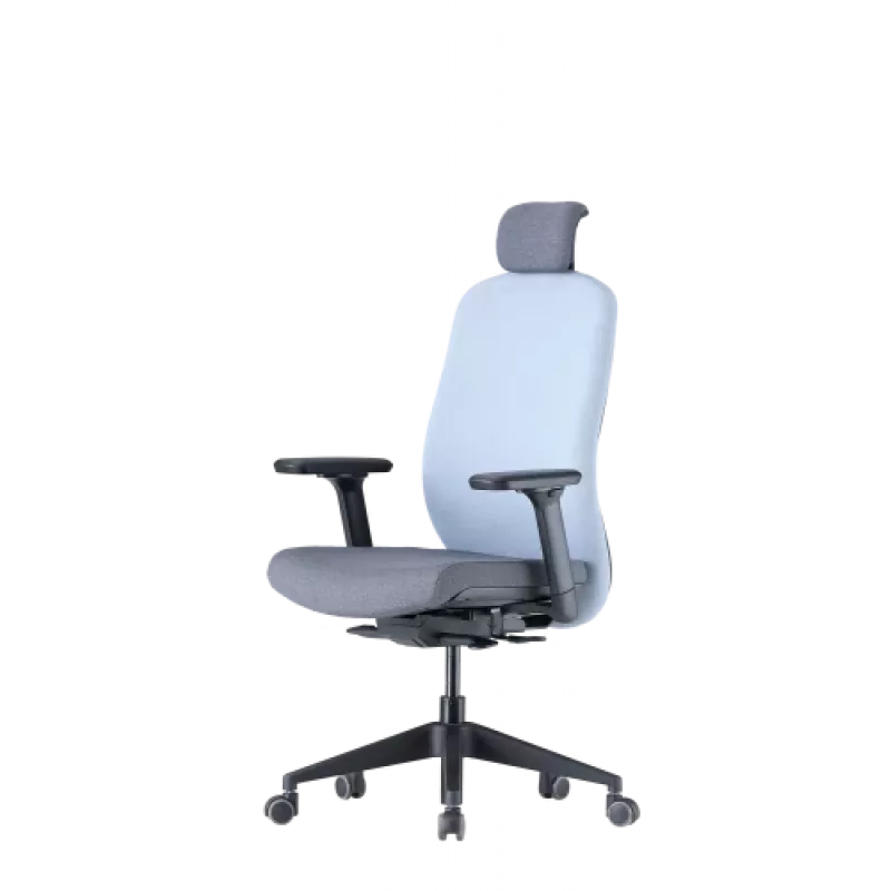 Up Up Athene ergonomic office chair Black, Grey + Blue fabric