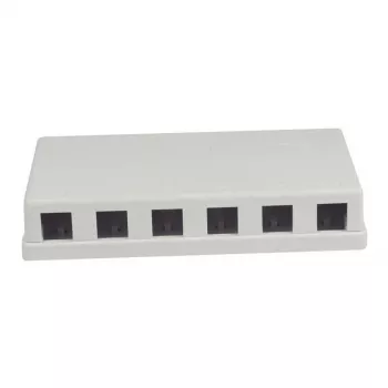 Synergy21 Keystone, Module Carrier, Patchpanel for 6x TP-Module, Surface-Mount, White(ABS)