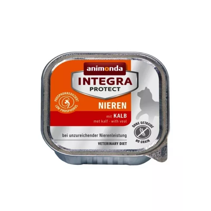 Wet cat food animonda Integra Protect Veal 100 g — for adult cats, grain- and soy-free, for food allergies