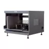 Rack shelf TECHLY 367652 cable organizer with 3M adhesive mounting, steel, 550×550×410 mm, black