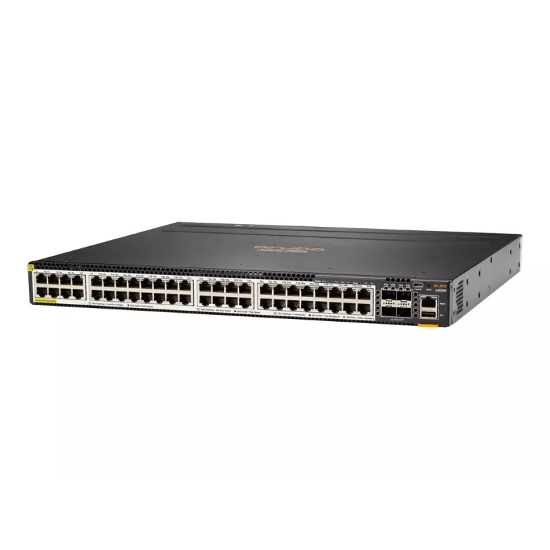 Hewlett Packard Enterprise HPE Aruba 6300M - Switch - L3 - managed - 48 x 100/1000/2,5G/5G (PoE+) + 4 x 1 Gigabit / 10 Gigabit / 25 Gigabit / 50 Gigabit SFP56 (Uplink / Stacking) -
