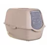 Litter box DIAMENTIQ BAYA, plastic, reversible doors, 55.5×40×38.7 cm, beige