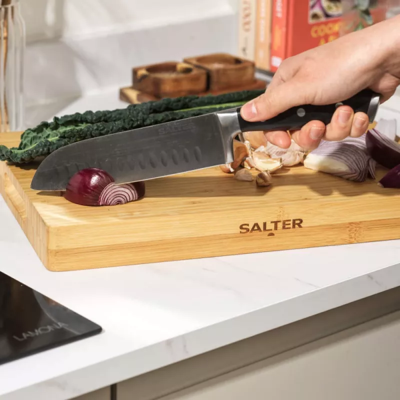 Chopping board Salter BW13307RD bamboo eco-friendly design, rectangular cutting board