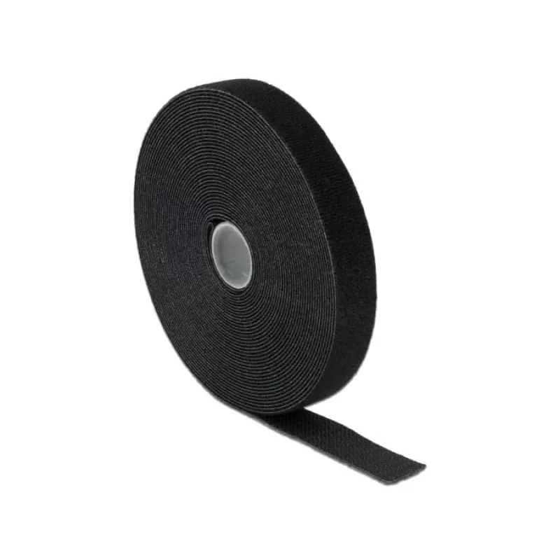 Hook/Loop Fastener DeLOCK 18716 Black 20mm 10m