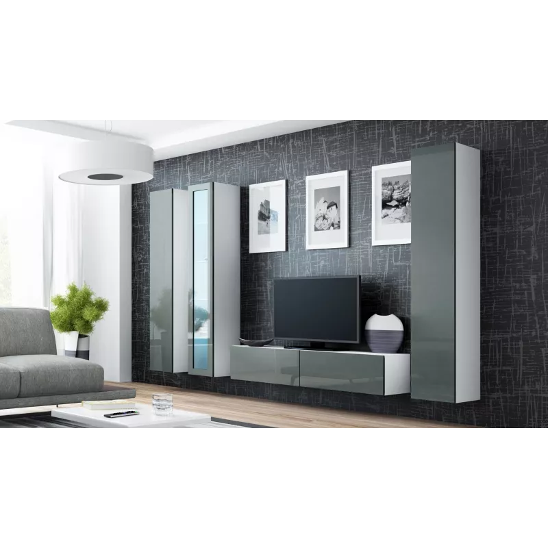 Cama TV stand VIGO 140 30/140/40 white/grey gloss