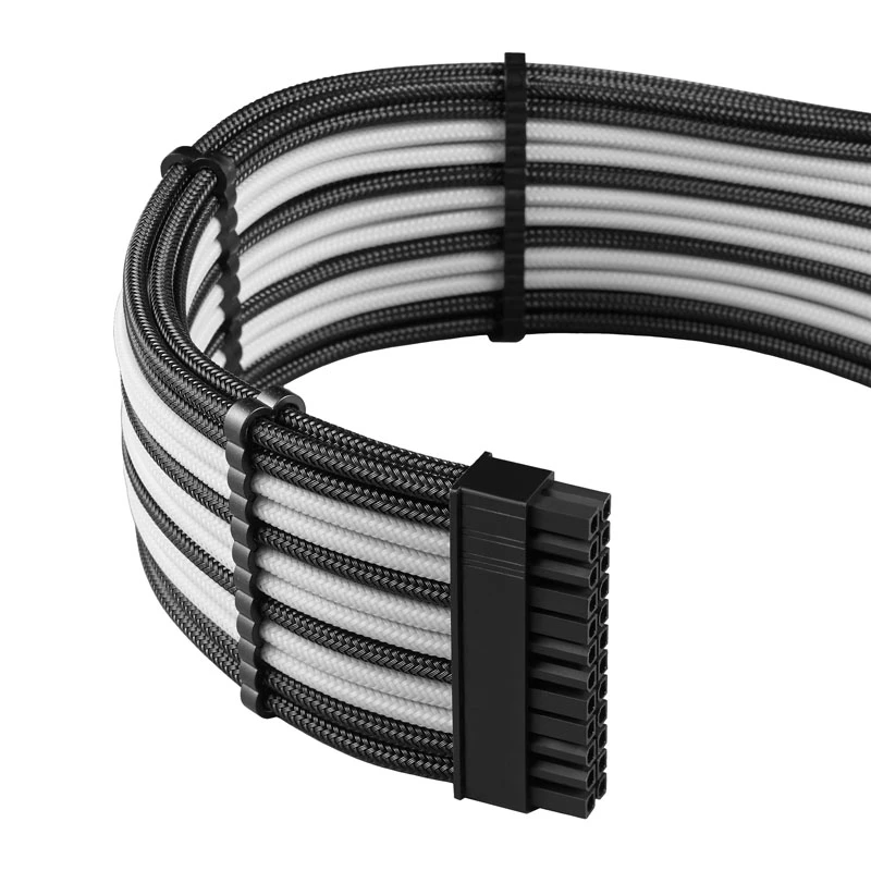 CableMod PRO ModMesh 12VHPWR cable extension kit by CableMod — black/white, PCIe 12VHPWR 16‑pin extension set