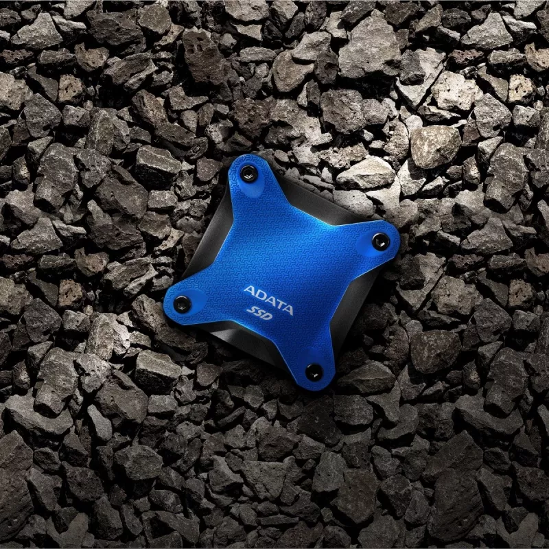 External SSD ADATA SD620 512 GB, USB 3.2 Gen 2 Micro-USB B, blue, silicone housing, shock resistant