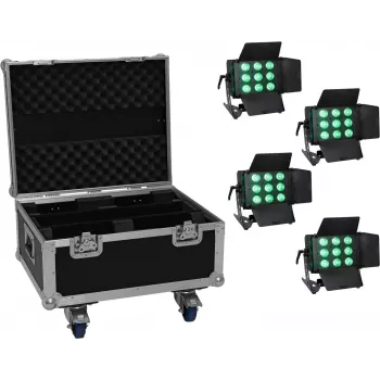LED light set EUROLITE CLS-9 QCL RGB/WW 9x7W — 9 fixtures, RGB + warm white, 7W LEDs each
