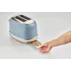 Ariete 155 Design 2 Slice Toaster with Sandwich Cages, 6 Toasting Levels, 810 W, Stainless Steel Body, Removable Crumb Tray, Pastel Blue