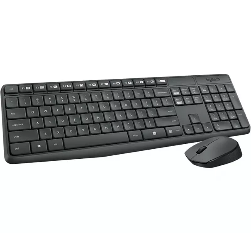 Logitech MK235 Wireless Keyboard and Mouse Combo Full-size Grey