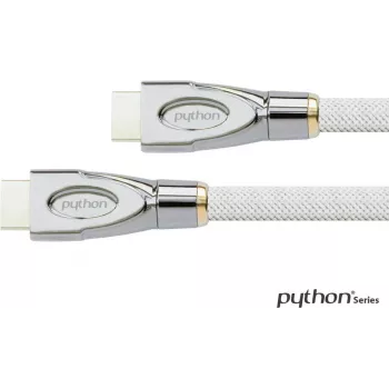 Connection Cable HDMI® 2.0 Cable 4K2K / UHD 60Hz, 24K Gold-Plated Contacts, OFC, Nylon Braiding White, 3m, PYTHON® Series (GC-M0164)