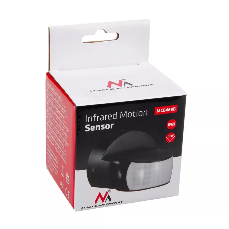 Infrared Motion Sensor MACLEAN MCE468B IP65 — infrared presence detector, weatherproof