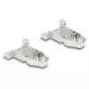 Cable boot DELOCK D-Sub housing for 9‑pin male/female with strain relief, silver, plastic, 31.6×46.2×15.6 mm