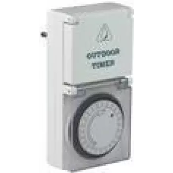 Analog timer switch AS Schwabe 24031 — 3500W, IP44 weatherproof mechanical timer