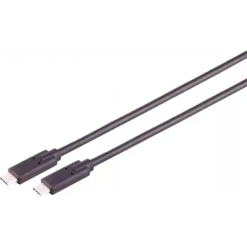 USB cable S/CONN 13-63025 USB4 Gen 3x2 1 m USB C Black