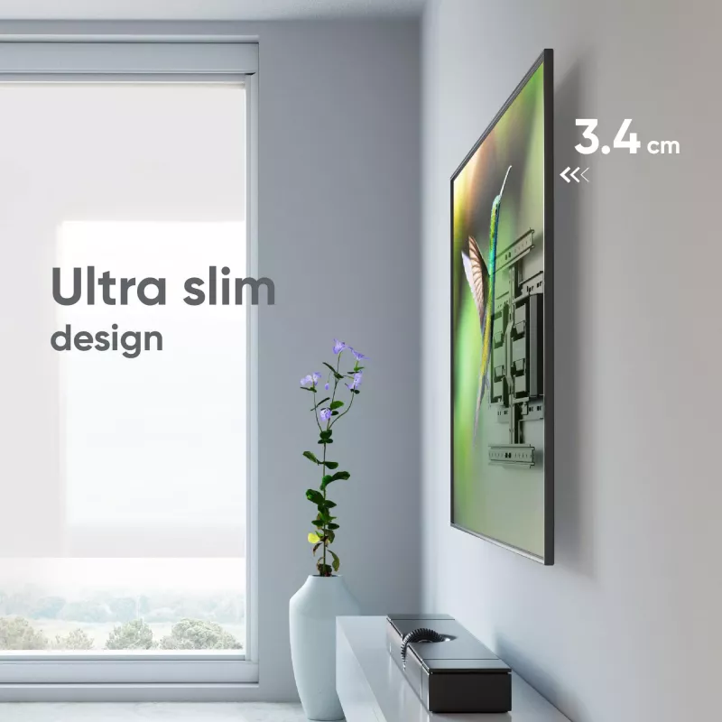 TV floor stand ONKRON SM6-B for 32 inch–90 inch screens, 50 kg capacity, VESA 200x200–600x400, tilt -10–5°, swivel 40°