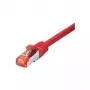Tecline - Patch-Cable - RJ-45 (M) to RJ-45 (M) - 1.5 m - SFTP, PiMF - CAT 6 - Halogen-Free, Snagless - Red (715015R)