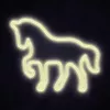 LED Neon Sign MANTA SNL103WH — Horse motif, white
