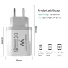 Wall charger MACLEAN MCE479W — 3‑port USB quick charger, 18W total output