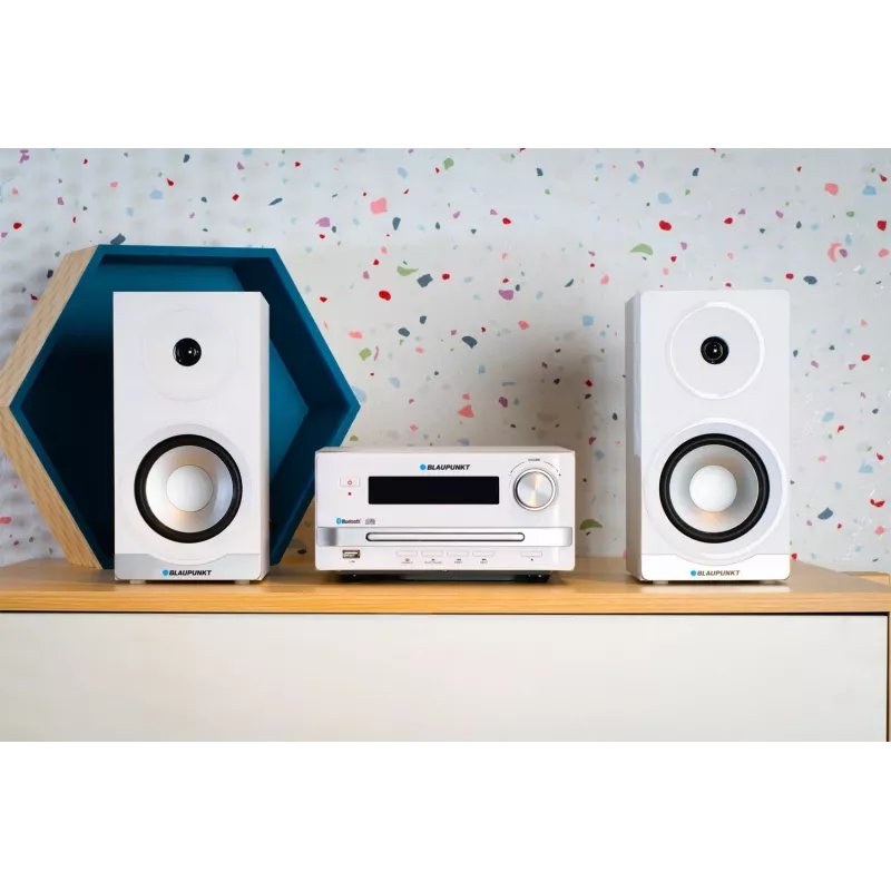 Home audio micro system BLAUPUNKT MS16BT 15 W, CD/USB/MP3, Bluetooth, FM RDS, White