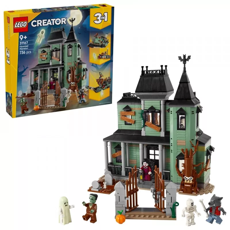Construction toy LEGO Creator 3-in-1 Haunted House model 31167 — 736 pieces, 3 builds, 5 minifigures