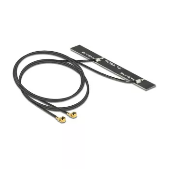DELOCK antenna double Wi-Fi MHF/and FL-LP-068 Compatible Plug 802.11 ac/a/h/b/g/n 5 dBi 2x500mm PCB Internal