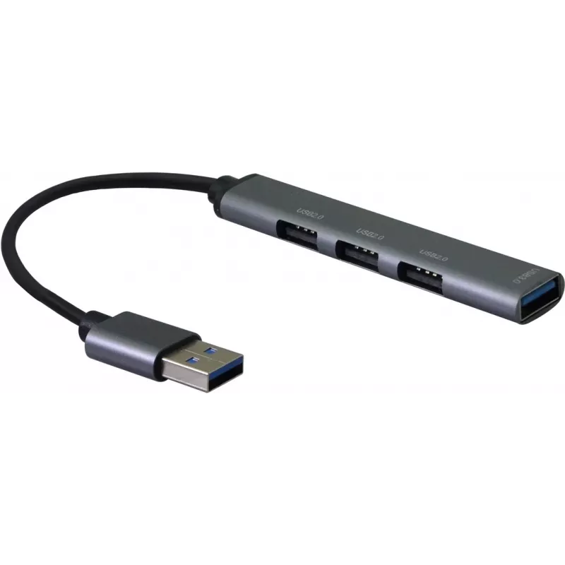 STANDARD USB 3.0 Hub, USB-A Connector, 4x USB-A Ports (3x USB 2.0 + 1x USB 3.2 Gen1) (S3018)