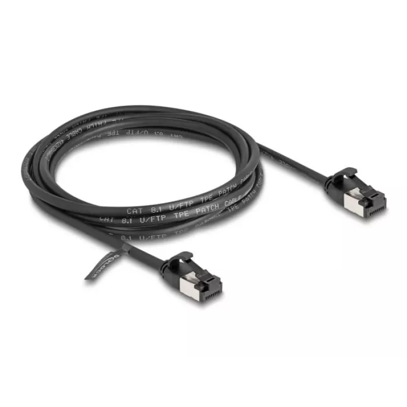 Network Cable DeLOCK RJ45 Cable plug to plug Cat.8.1 2 m black