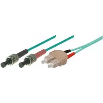 Tecline exertis Connect - Patch-Cable - ST multi-mode (M) to SC multi-mode (M) - 7.5 m - Fibre Optic - 50/125 micrometre - OM3 - turquoise (39975207)