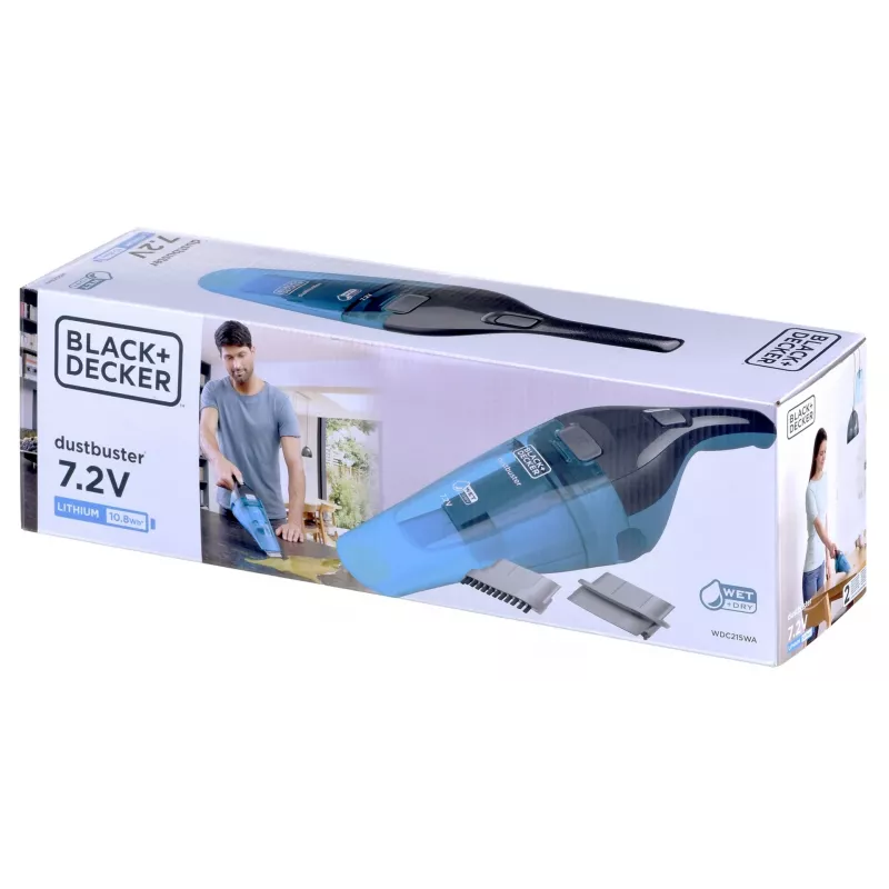 Handheld vacuum Black & Decker WDC215WA — dry 0.385 L, 7.2 V Li-Ion, 14 AW suction, 10 min runtime