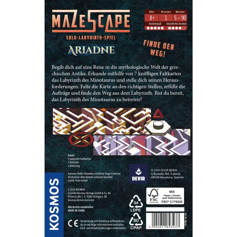 Mazescape Ariadne, Puzzle Game