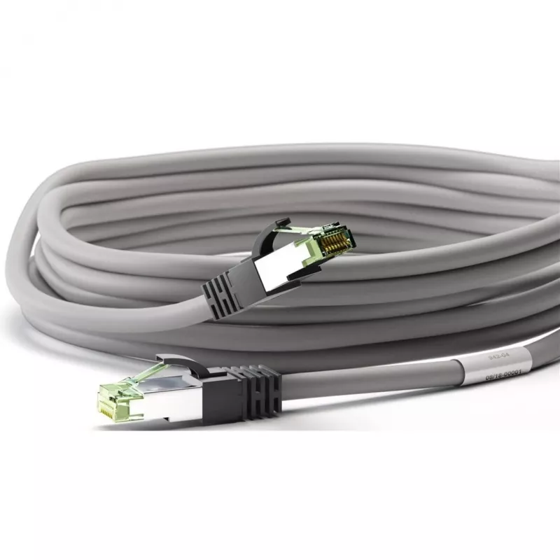 Goobay CAT 8.1 Patch Cable, S/FTP (PiMF), Grey, 3 m - LSZH Halogen-Free, Copper AWG 24 (55138)