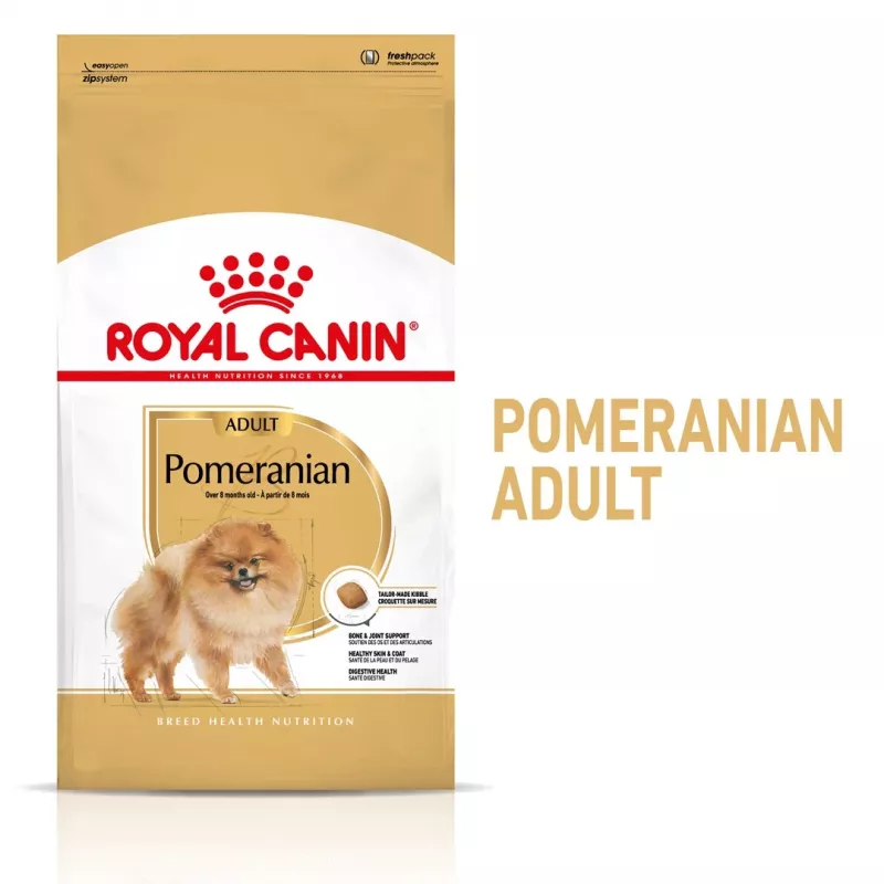 Dry dog food Royal Canin Pomeranian Adult 3 kg — small-breed formula for adult Pomeranians