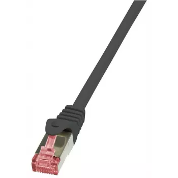 Logilink PrimeLine - Patch-Cable - RJ-45 (M) - RJ-45 (M) - 1 m - SFTP, PiMF - CAT 6 - glatt, Halogen-Free - Black (CQ2033S)