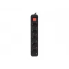 Power Extension Cable Lanberg PS1-05F-0300-BK 3m 5 AC Outlets Indoor Black