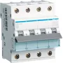 Hager MBN632. Rated Current: 32 A. Type: B-type, Module Quantity (max): 4 Module(e). Width: 70 mm, Depth: 70 mm, Height: 83 mm (MBN632)