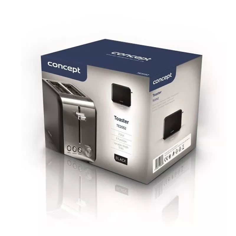 Toaster TE2052 Stainless Steel black