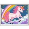 Paint-by-numbers kit Ravensburger CreArt Pink Unicorn painting