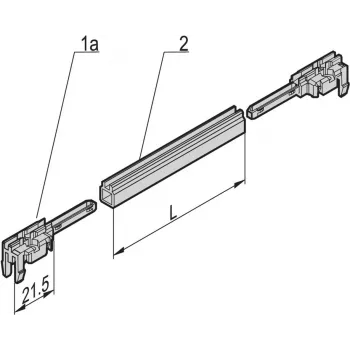 SCHROFF Guide Rail Type Accessory, PC, 280 mm (24568-381)