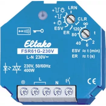 Relay switch Eltako FSR61G-230V, silent operation, 230 V coil