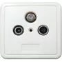 Antenna socket ShiverPeaks 83905-1SETLW BK+SAT 3-way