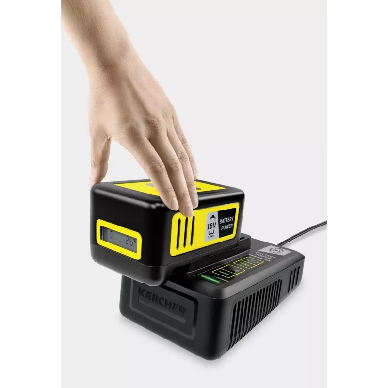 Battery & charger set Karcher 2.445-063.0, Universal 18V 5000mAh, Yellow/Black