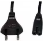 Power cable e+p NK 1 Black 1.5 m CEE7/14 C8 coupler
