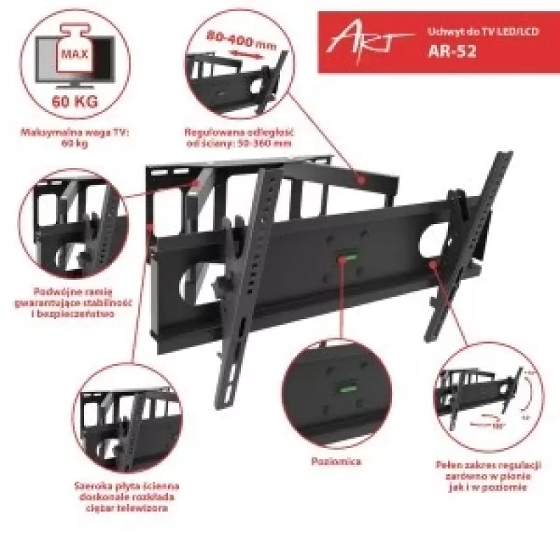 Mount to the 14-42 LCD/LED TV 35KG ART AR-44