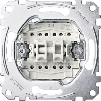 Merten Two-Way Switch/Button Insert MEG3128-0000 10AX/10A AC250V Socket Outlet (MEG3128-0000)